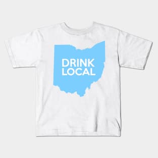 Ohio Drink Local OH Blue Kids T-Shirt